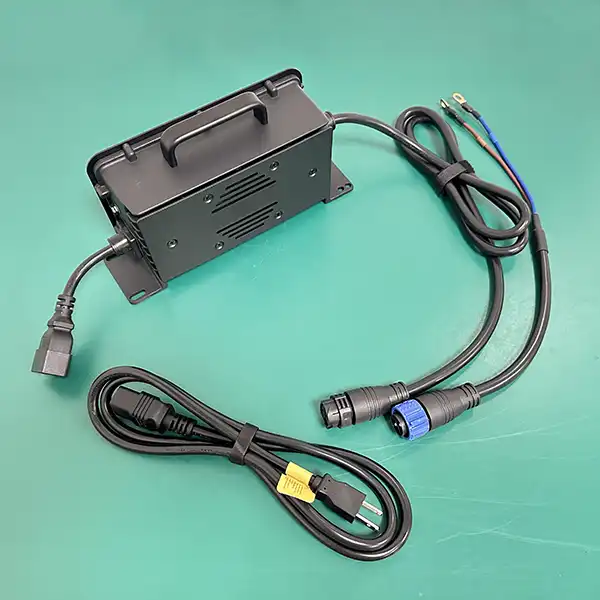 36V 25A Golf Cart 12S LiFePO4 Battery Charger With Cover Plate